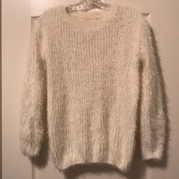 Sweaters | Cream Eyelash Sweater | Poshmark